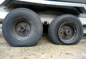 Flat trailer tires - please don't get on the road with these!