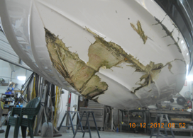 Addestramento alla riparazione delle barche in vetroresina - Fiberglass Damage 2